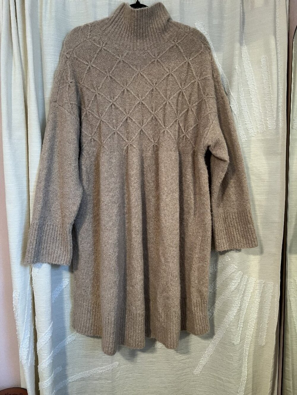 Free People Jaci Sweater Dress Tan Size XL